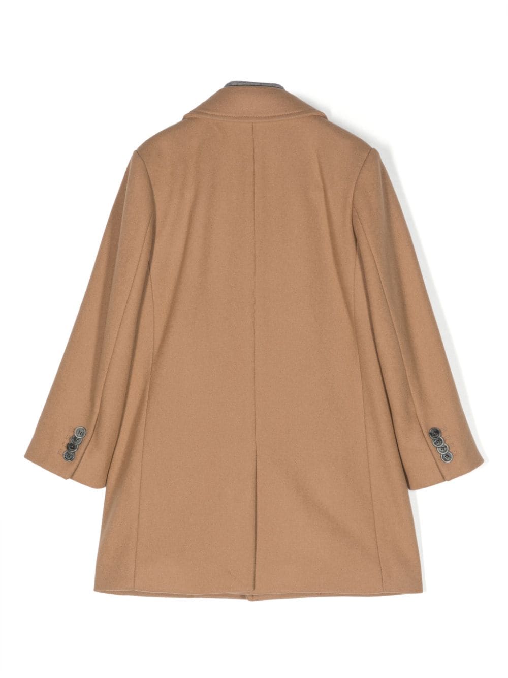 Shop Eleventy Layered Button-up Coat In Brown