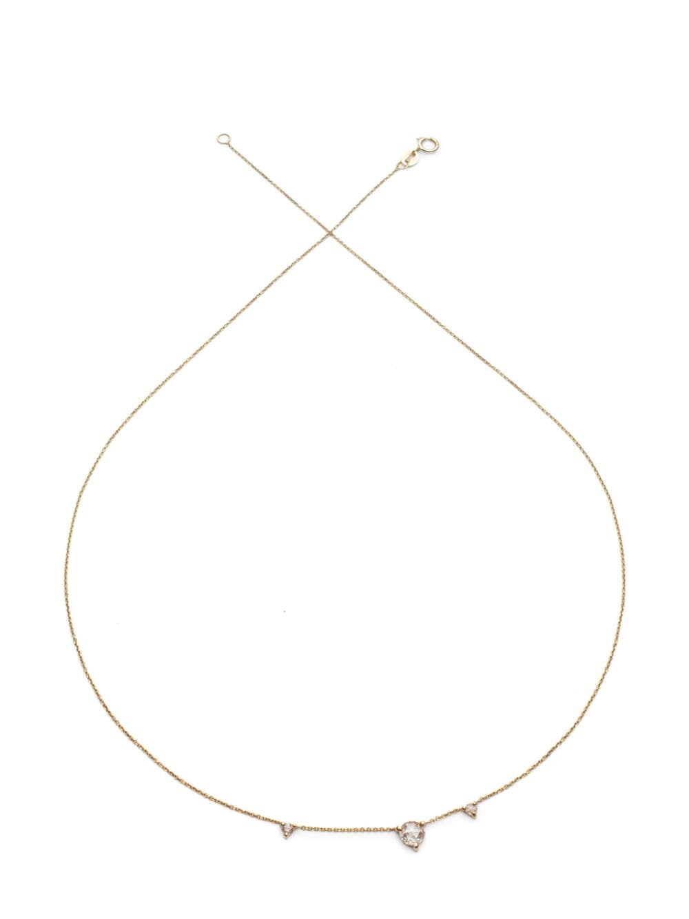 Shop Wwake 14kt Yellow Gold Three-step Diamond Necklace