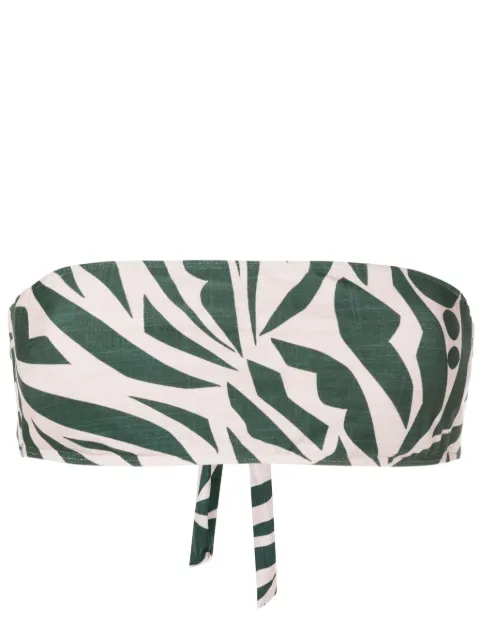 Lygia & Nanny Bajja graphic-print bustier bikini top