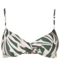 Lygia & Nanny Cassis graphic-print bikini top - Green