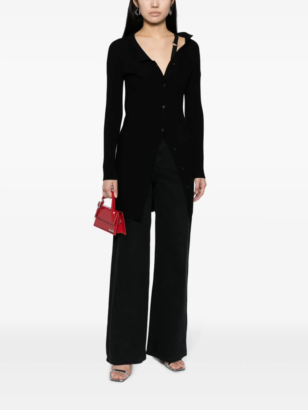 Jacquemus La robe maille Colin ribbed dress - Zwart
