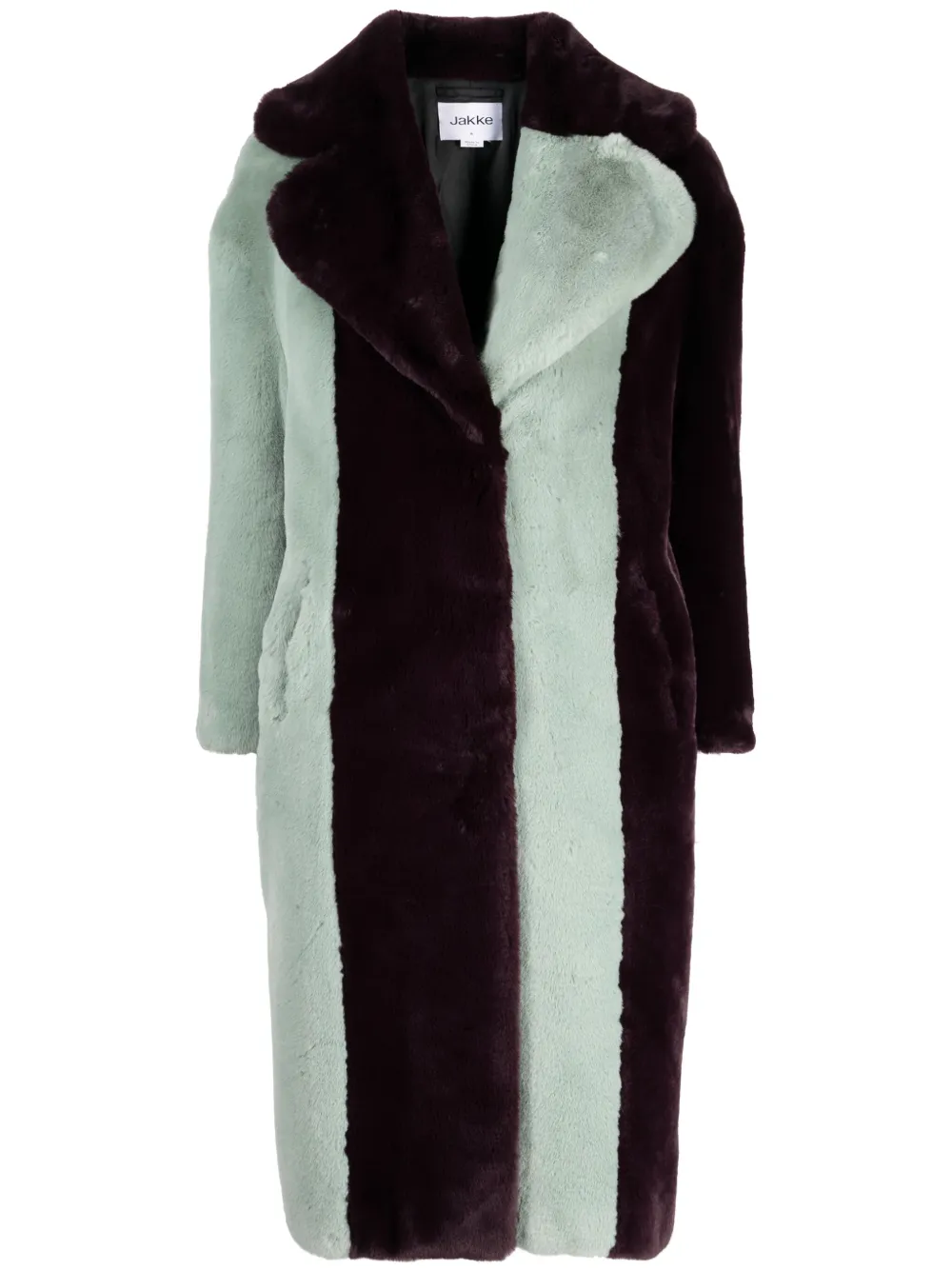 Image 1 of Jakke Katie mid-length faux-fur coat