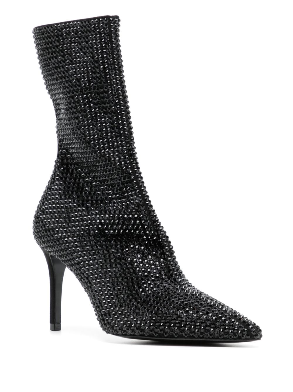 Stella McCartney Iconic 80mm crystal-embellished ankle boots - Zwart