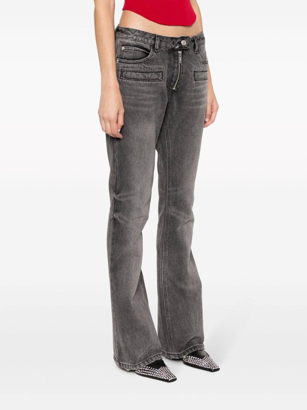 Courrèges Flared jeans Grijs