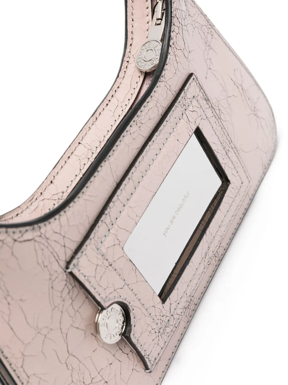 Acne Studios Platt leren schoudertas Roze