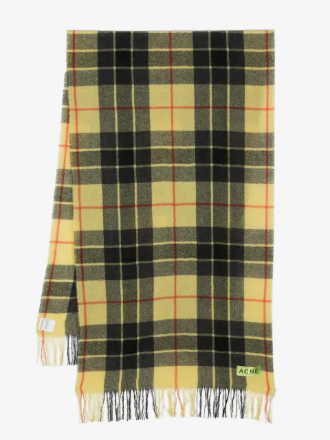 Acne Studios plaid fringed scarf