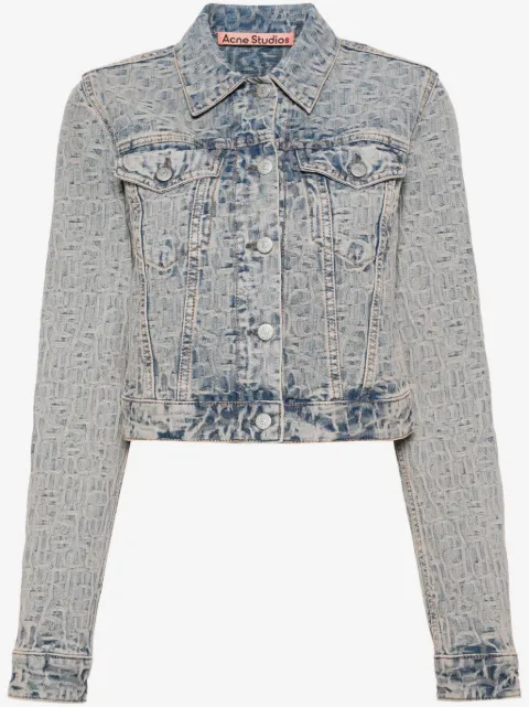 Acne Studios monogram-jacquard denim jacket