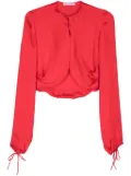 Acne Studios pleat-detailing silk blouse - Red