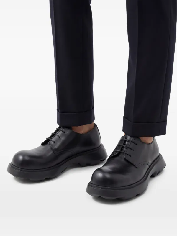 Acne Studios アクネスタジオ　レザーシューズ Acne Studios レザー ダービーシューズ | ブラック | FARFETCH JP