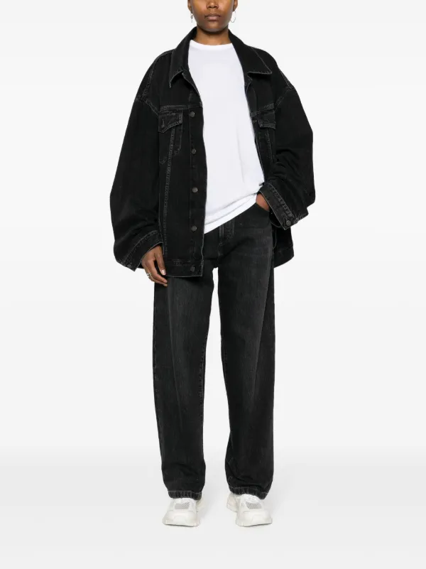 Acne Studios ミッドライズ ワイドジーンズ | ブラック