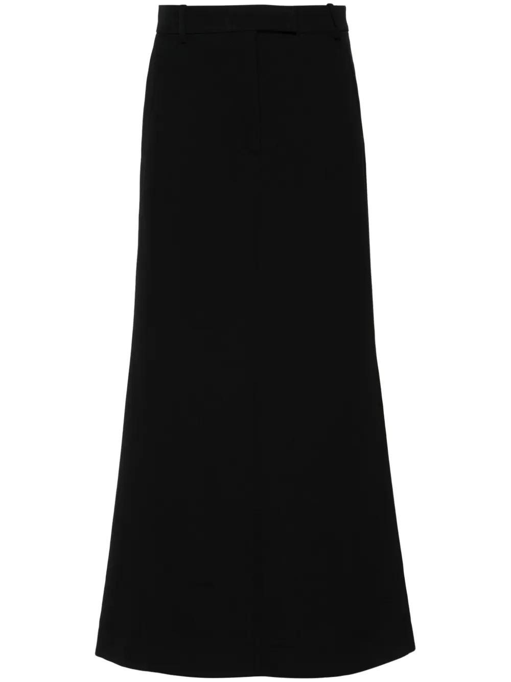 Acne Studios Mid-waist Flared Midi Skirt In Schwarz
