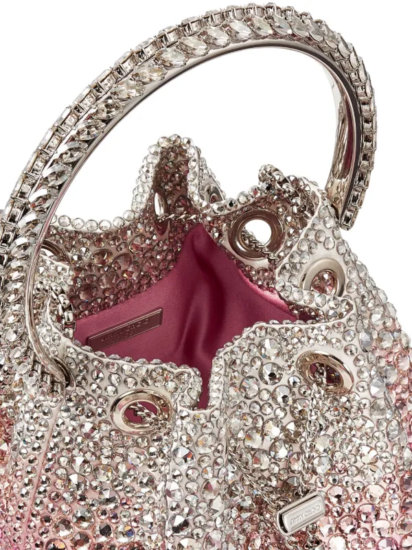 Jimmy Choo Bon Bon crystal-embellished Bucket Bag - Farfetch