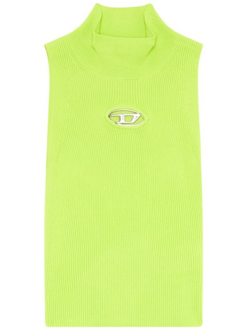 Diesel M-Onervax logo-plaque mock-neck top Women