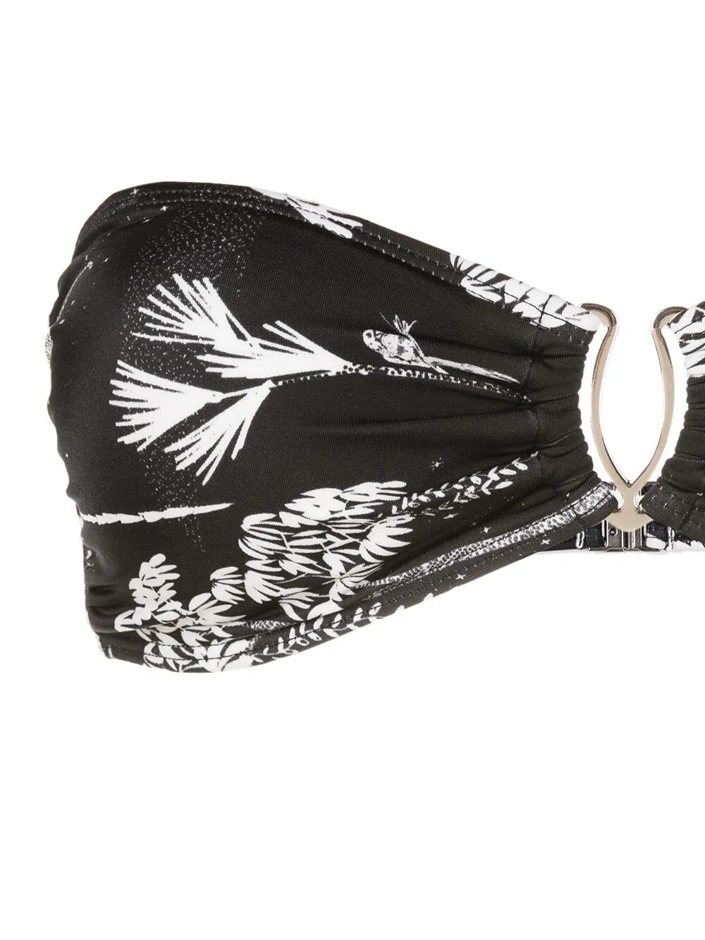 Lygia & Nanny Mika Graphic-print Strapless Bikini In Black