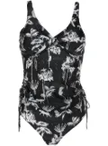 Lygia & Nanny Bruma botanical-print tankini - Black