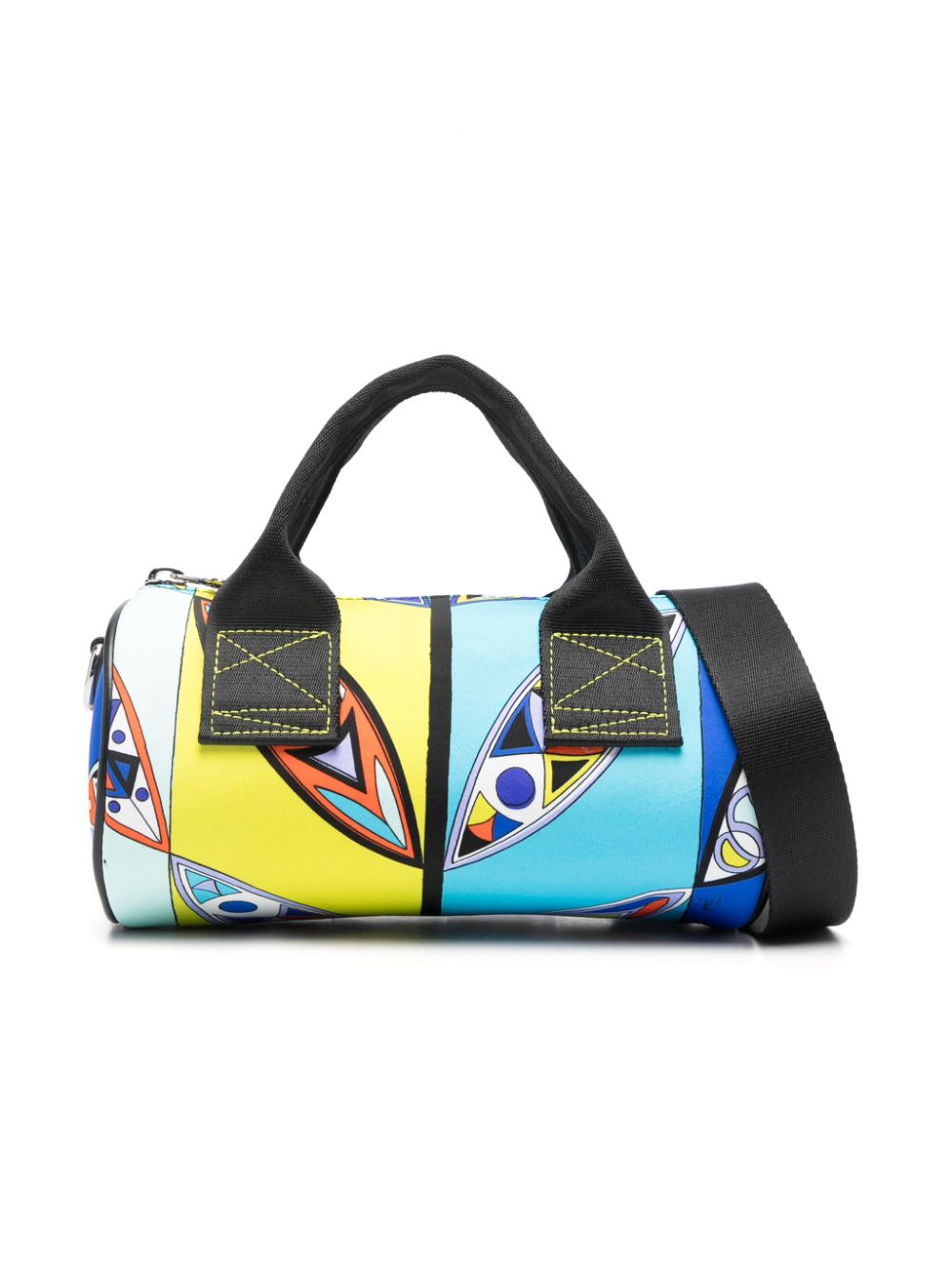 Pucci Junior Kids' Abstract-print Cotton Shoulder Bag In Black