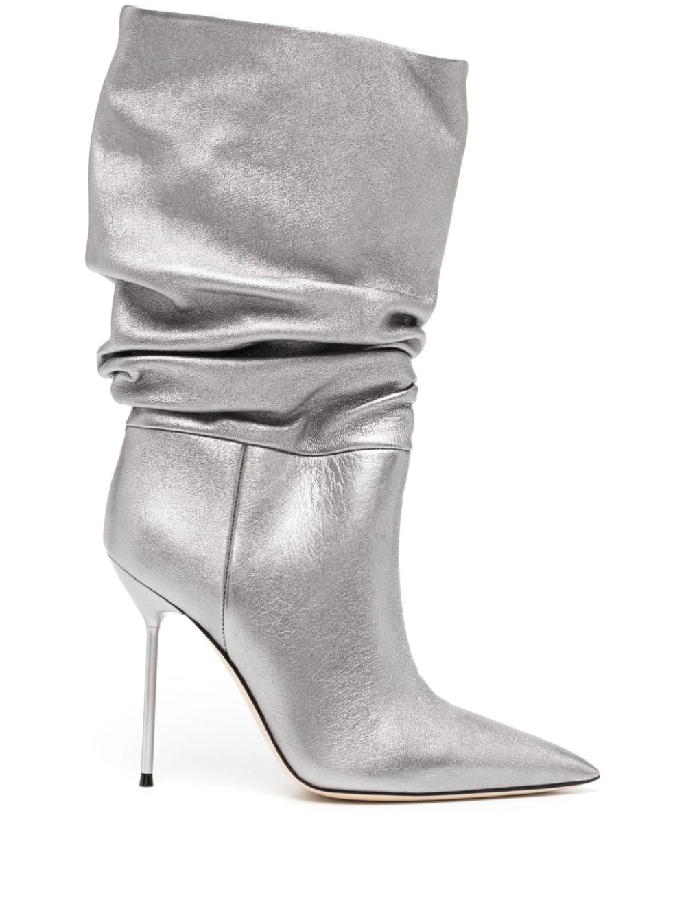 Shop Paris Texas Lidia 105mm Leather Boots In Silver