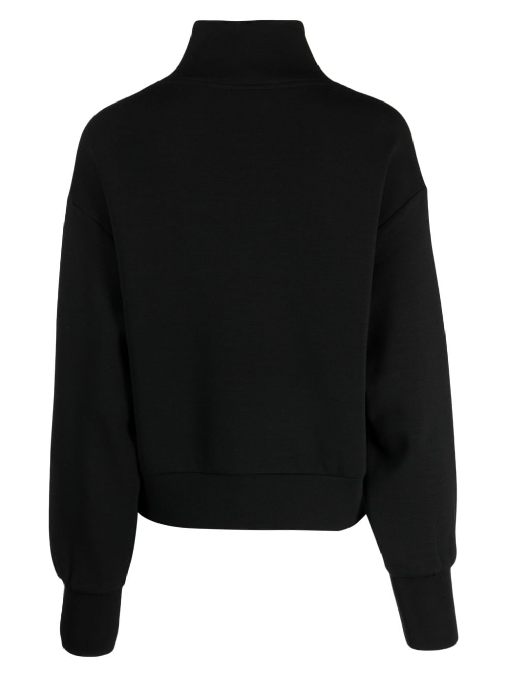 Shop Varley Davidson Zipped Jersey Sweatshirt In Black
