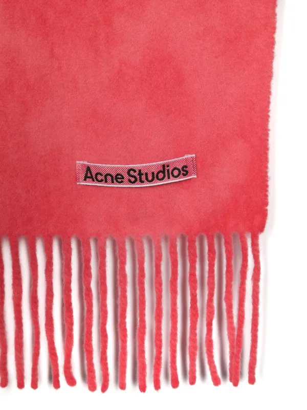 Acne Studios ロゴアップリケ スカーフ | ピンク | FARFETCH JP