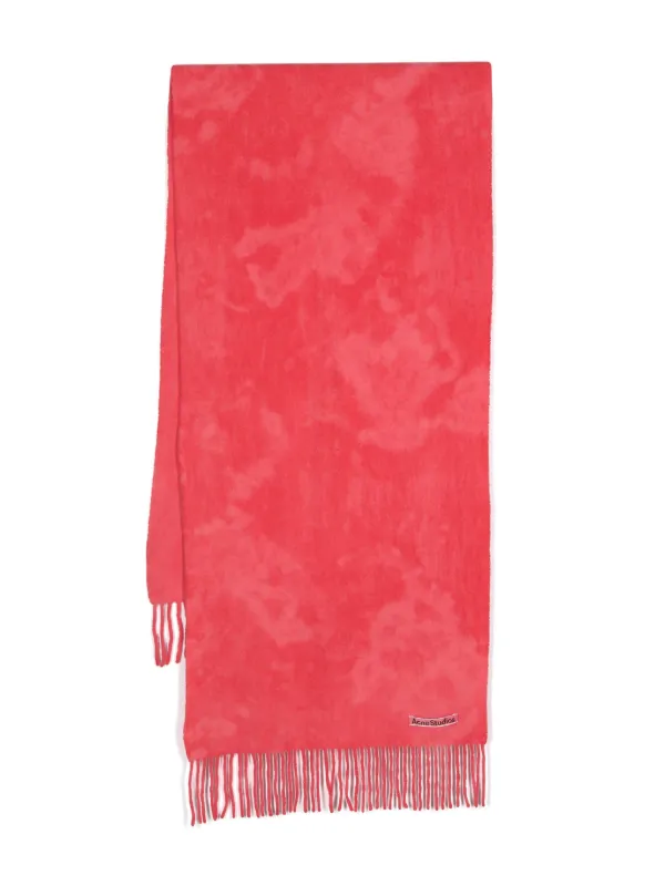Acne Studios ロゴアップリケ スカーフ | ピンク | FARFETCH JP