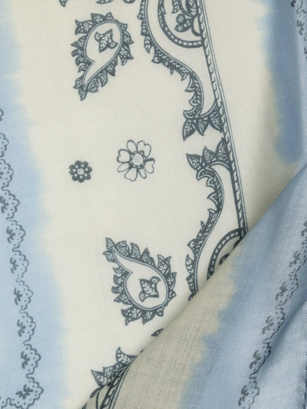 Acne Studios Paisley-print Wool Scarf In 中性色