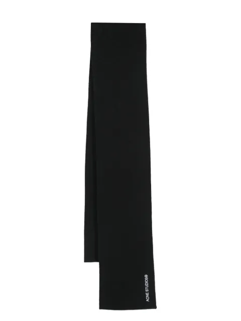 Acne Studios embroidered-logo knitted scarf