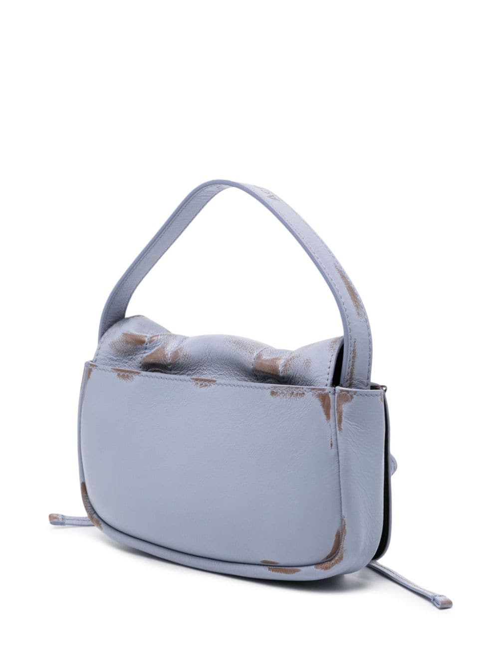 Shop Acne Studios Multipocket Leather Mini Bag In Violett