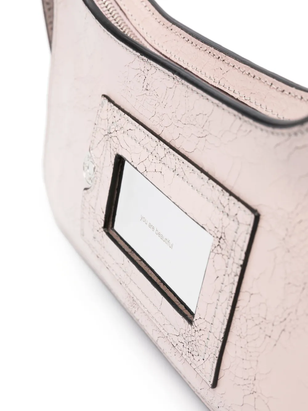 Shop Acne Studios Mini Platt Leather Shoulder Bag In Pink