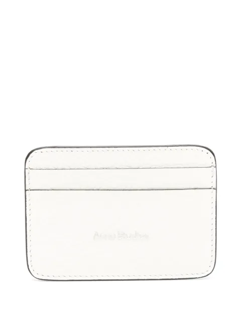Acne Studios logo embossed leather cardholder