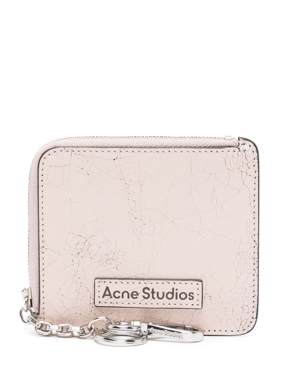 Acne Studios Logo-patch Leather Wallet In Pink