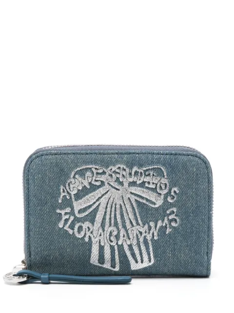 Acne Studios logo-print denim wallet