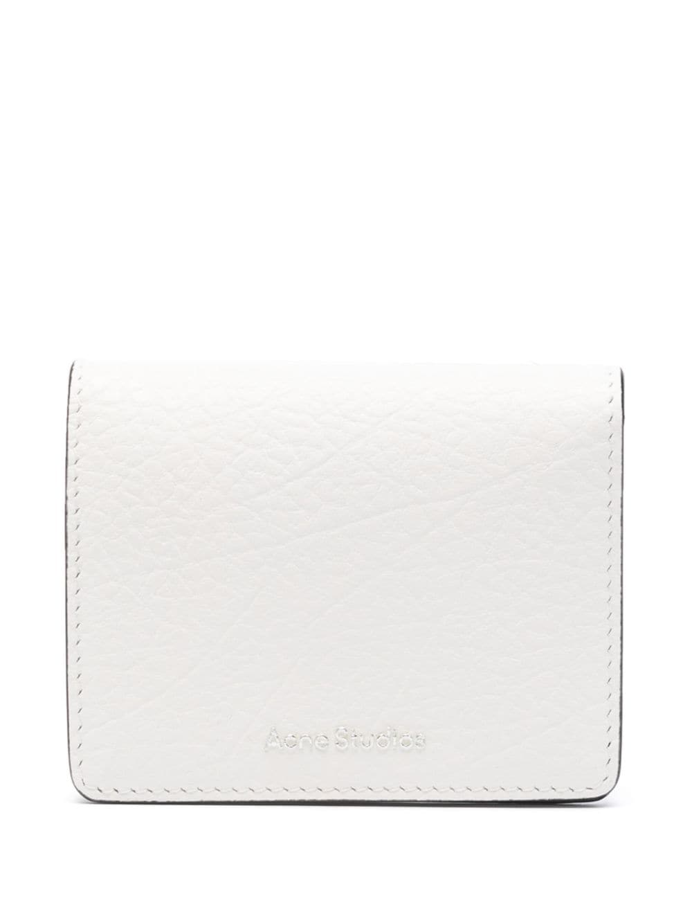 Acne Studios Folded Leather Wallet In White