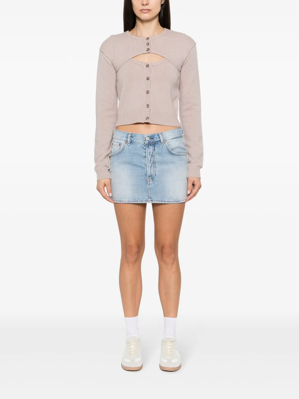 Acne Studios layered knitted jumper - Beige