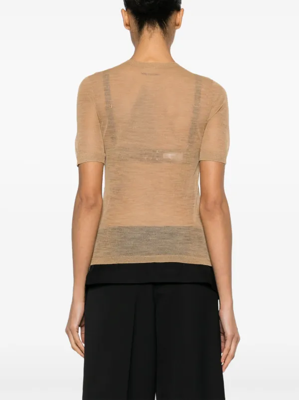 【Acne Studios】国内発送★セミシアーTシャツ Acne Studios セミシアー Tシャツ | ニュートラル | FARFETCH JP