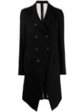 Forme D'expression double-breasted wool coat - Black