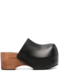 Acne Studios wooden-platform clogs - Black
