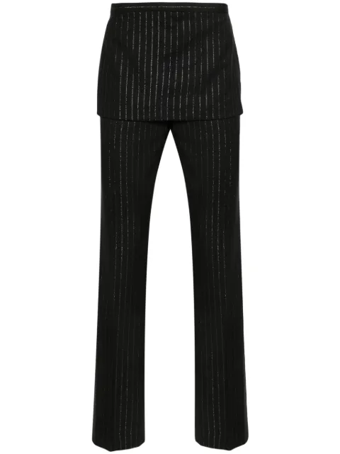 Acne Studios pantalones con rayas diplomáticas estampadas
