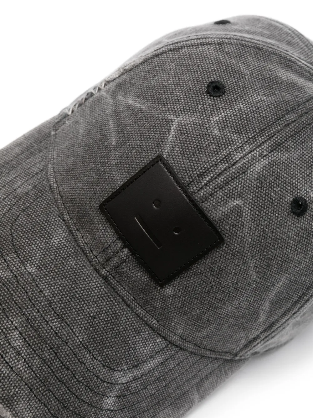 Acne Studios logo-appliqué cotton baseball cap - Grijs