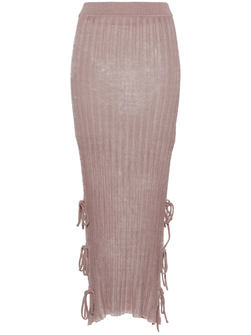 Acne Studios Knit Midi Skirt In Pink