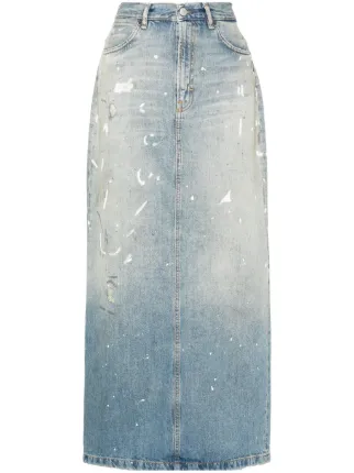 Acne Studios ペイント デニムスカート | ブルー | FARFETCH JP Acne Studios ペイント デニムスカート | ブルー | FARFETCH JP