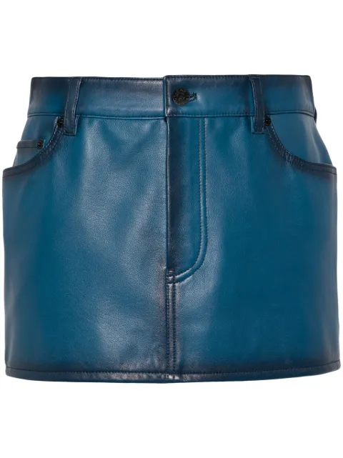 Acne Studios faded leather mini skirt
