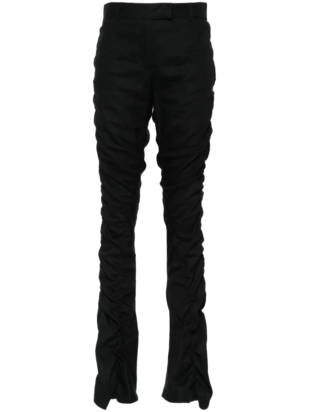Acne Studios Mid-waist Flared Trousers In Black