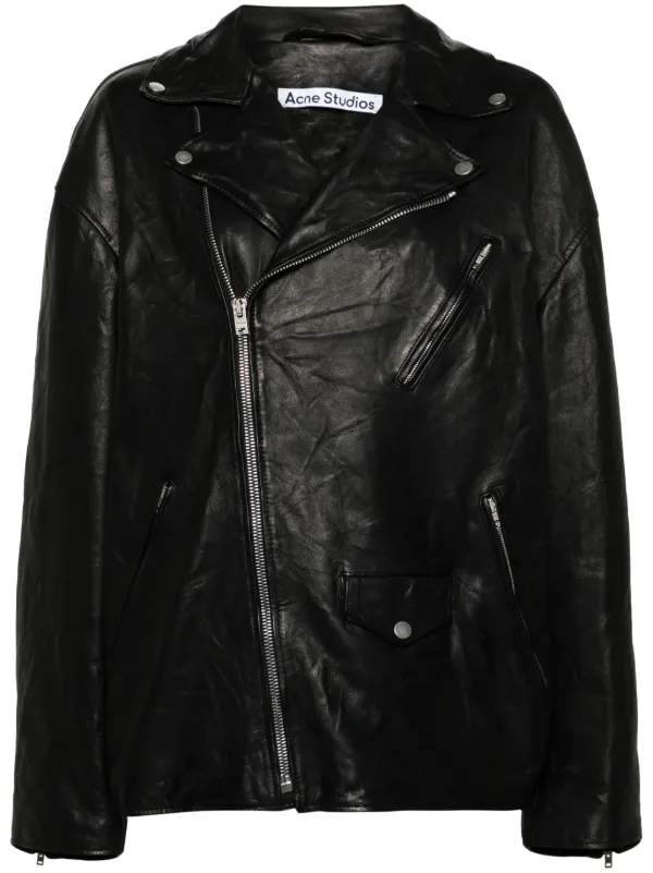 Acne studios outlet oversized leather jacket