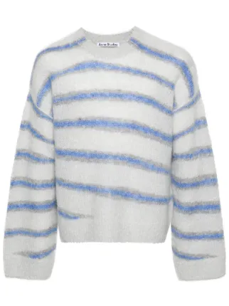 mi⭐︎Acne Studios ストライプニットセーター Acne Studios セーター ダークグレー ストライプ