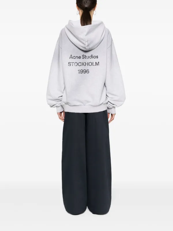 Acne Studios logo-print cotton-blend Hoodie - Farfetch