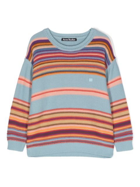 Acne Studios Kids suéter con rayas estampadas