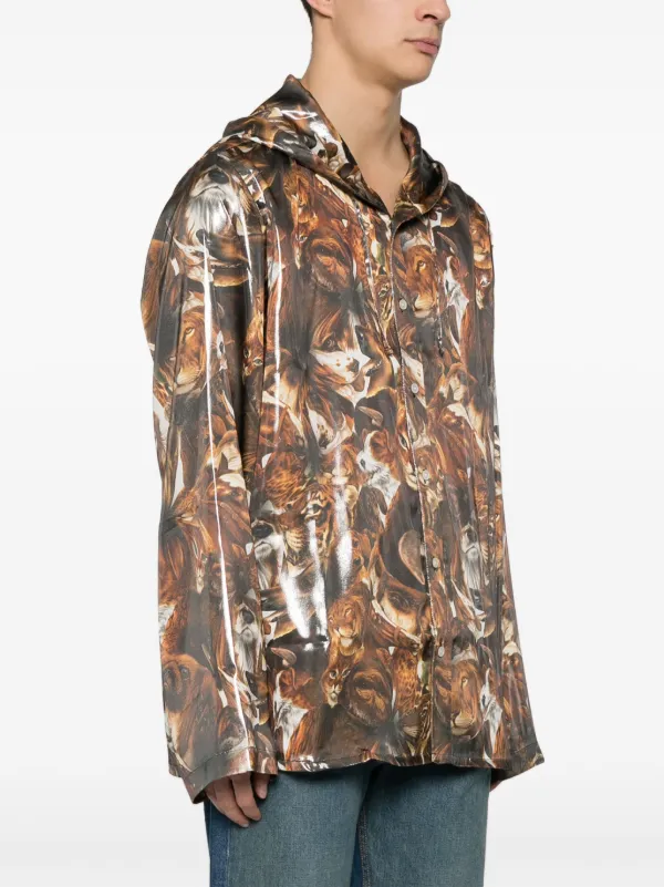 Acne Studios フーデットジャケット Acne Studios グラフィック フーデッドジャケット | ブラウン