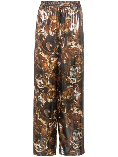 Acne Studios animal-print wide-leg trousers
