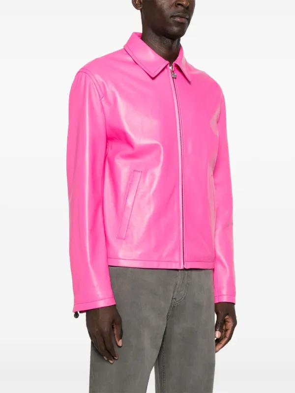 Acne Studios logo-embossed Leather Jacket - Farfetch