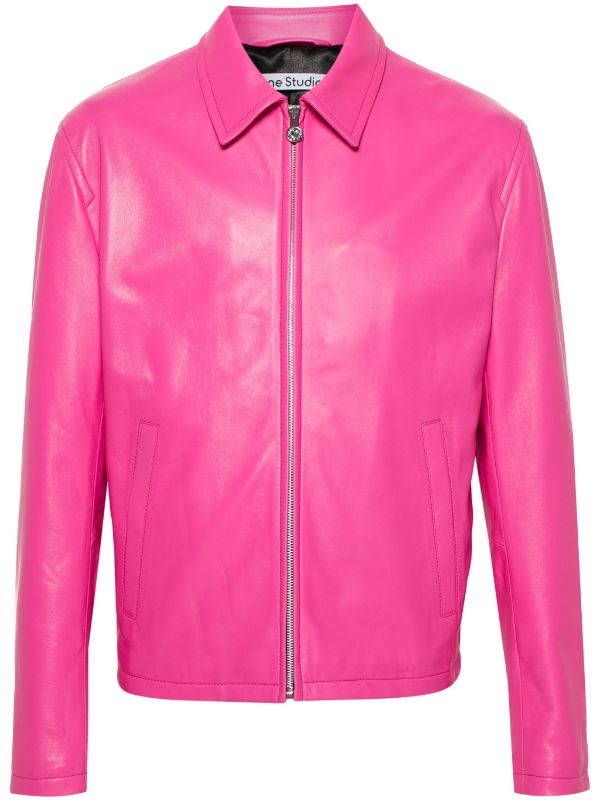 Acne Studios logo-embossed Leather Jacket - Farfetch